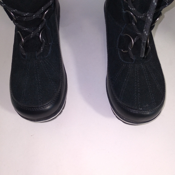 C9 by Champion Black Leather & Suede Faux Fur Trimmed Snow Boots- Size 7 NWOT - Picture 5 of 12